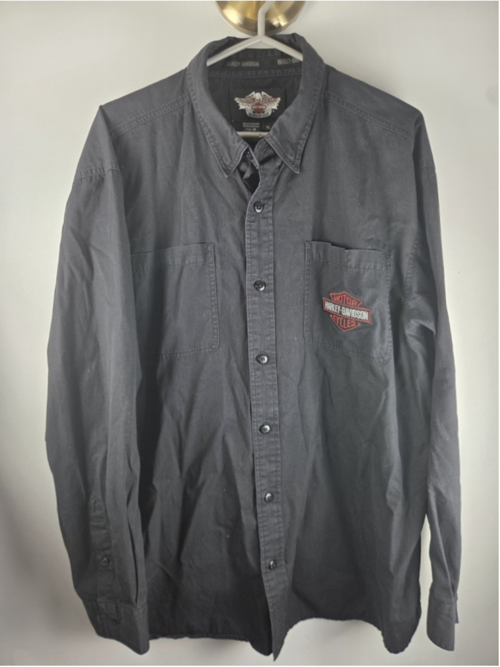 Harley-Davidson Motorcycles Men's Black Shirts Long Sleeves Size XL